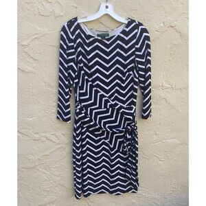 LAUREN Ralph Lauren dress faux wrap midi sz 8